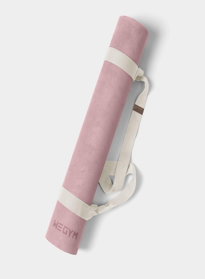 WeGym Yoga Mat, 4mm Cushioned Exercise Mat for Yoga, Pilates, Home Workouts - Anti Slip Polyester Suede Mat with Carrying Strap, Blush Ombre - Image 5