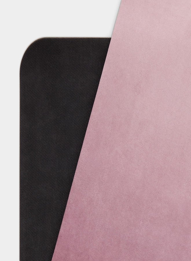 WeGym Yoga Mat, 4mm Cushioned Exercise Mat for Yoga, Pilates, Home Workouts - Anti Slip Polyester Suede Mat with Carrying Strap, Blush Ombre - Image 3