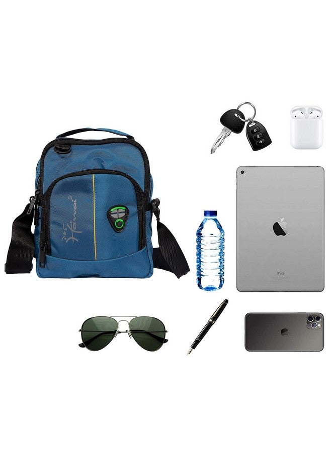 Hawai PVC Coated Water Resistant Polyester Mens Casual Sling Messenger Side Bag for Office College Outdoor Travel Daytrip-PUBWC01307 - Image 5