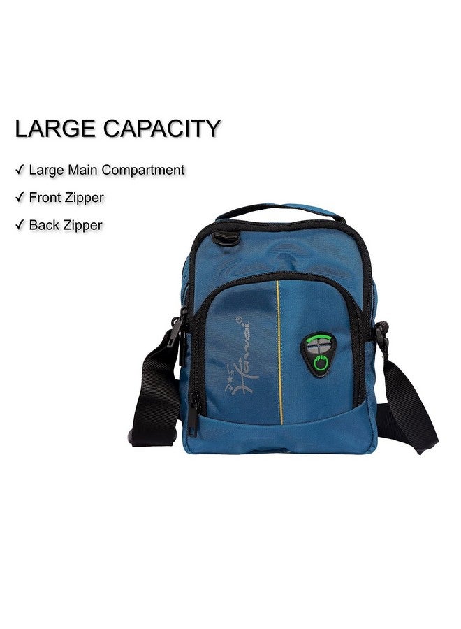 Hawai PVC Coated Water Resistant Polyester Mens Casual Sling Messenger Side Bag for Office College Outdoor Travel Daytrip-PUBWC01307 - Image 4