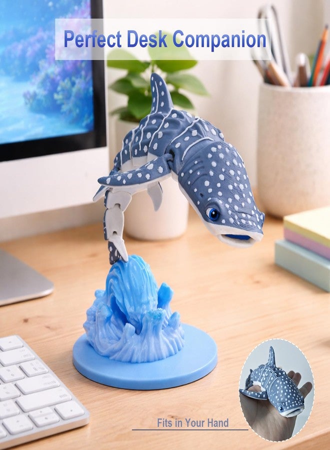 coonoe 3D Printed Whale Shark and Waves, Realistic 3D Printed Animals Figures, Flexible Joint Animal Models, Surprise Gifts for Fidget Enthusiasts and Ocean Lovers- Made from PLA - Image 4