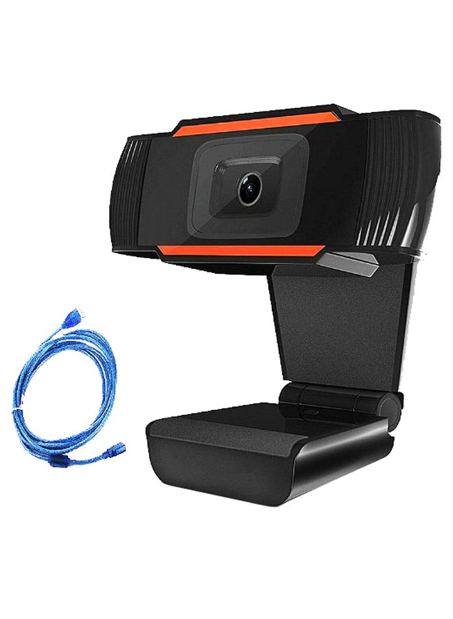1080P 2MP Wide-Angle HD Webcam 30fps Auto Focusing Web Cam Noise-reduction MIC Laptop Computer Camera USB Plug & Play with Extension Cable for Laptop Desktop TV Box Black