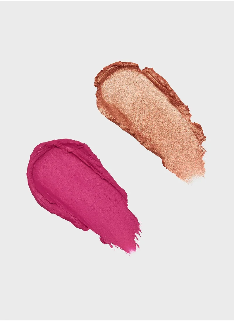 REVOLUTION Makeup Revolution Blush & Highlight Stick - Champagne Shine, 4.3 g 0.15 Oz