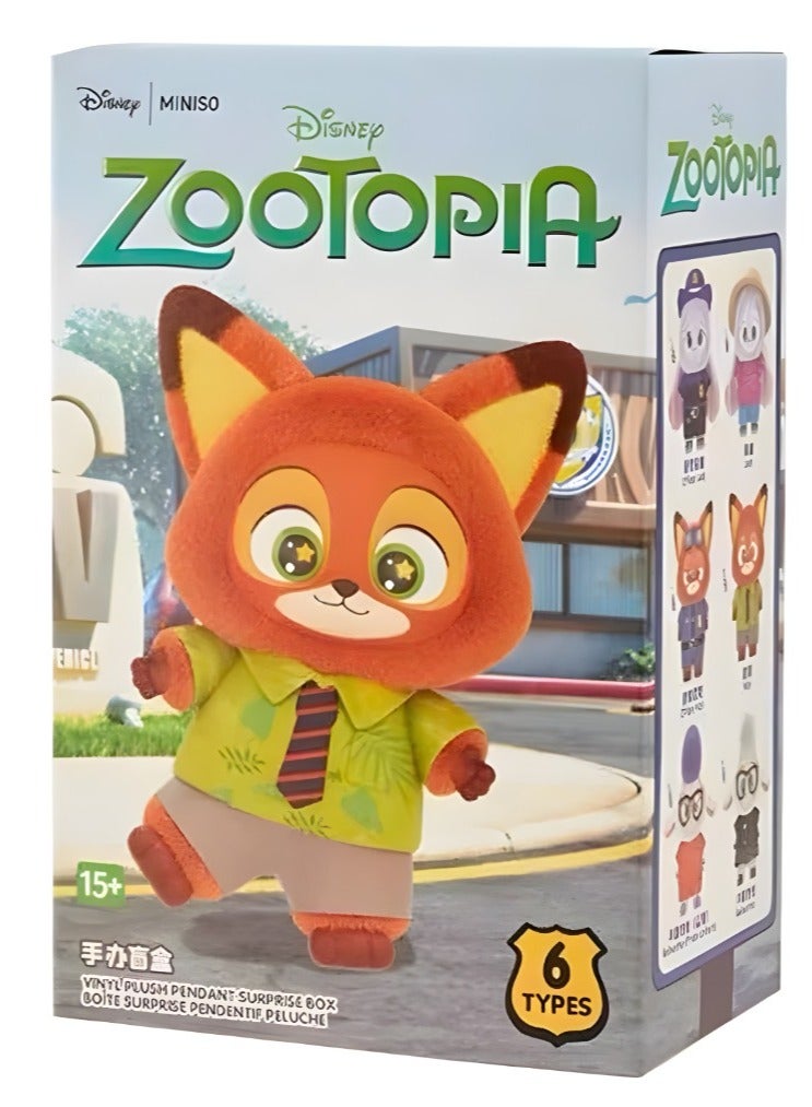minisopuru Miniso Zootopia Series Blind Box Disney Vinyl Plush Pendant and Keychain Mystery Blindbox. - Image 1