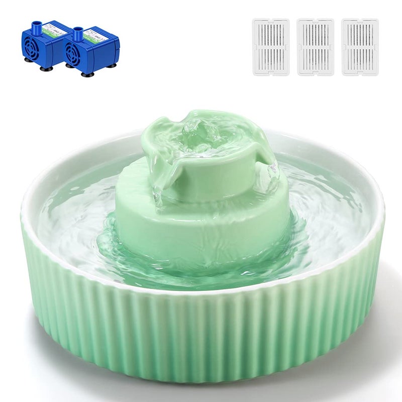 Wonder Creature Cupcake Cat Water Fountain Porcelain, Cat Fountain for Dog and Cat - Image 1