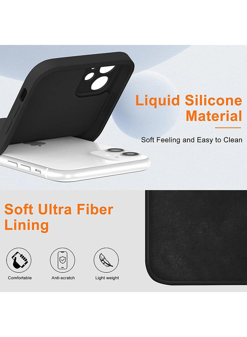Theodor Protective Slim Fit Case Liquid Silicone Cover with Full Body Protection Anti-Scratch Shockproof Case For iPhone 12 Black  - Leo-01 copy - Image 3
