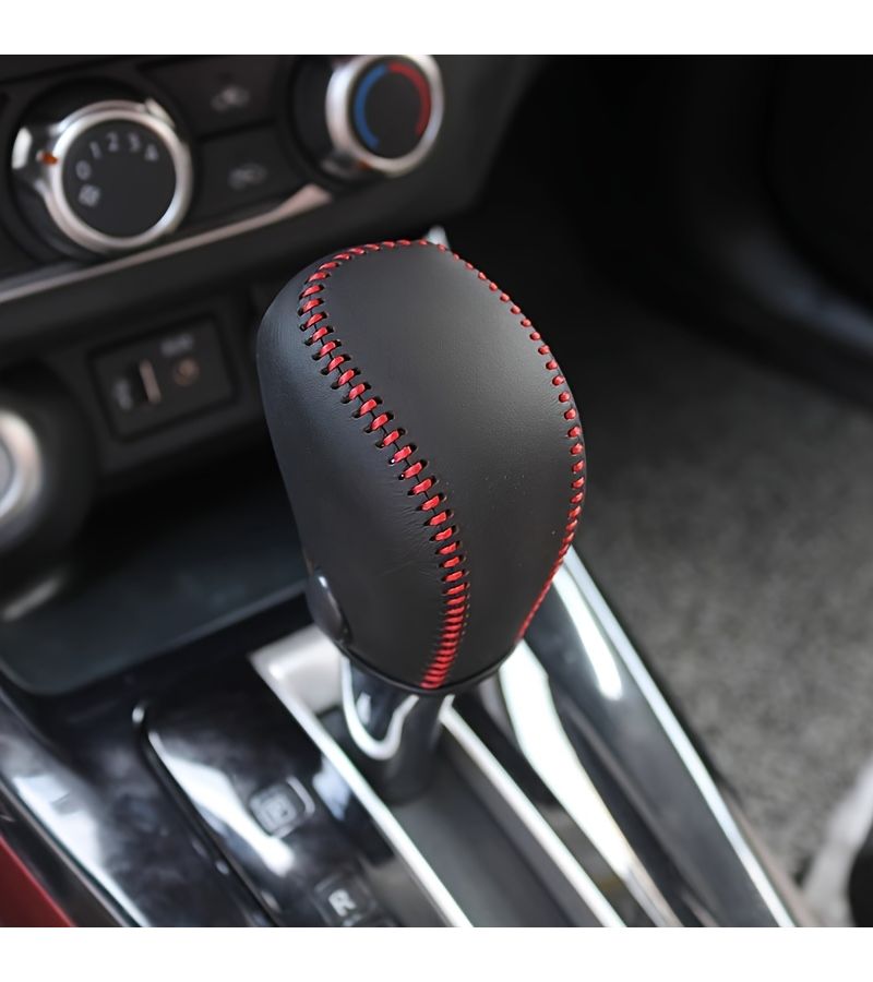 غطاء مبدل السرعات لنيسان ألتيما سنترا روج مورانو 2013 2020 أسود كربون فايبر - Image 4