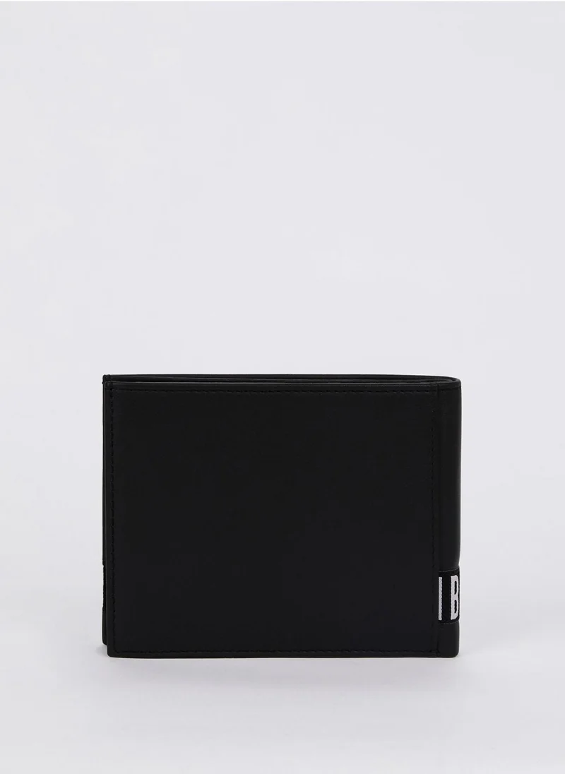 بيكيم برجس Brix 301 Black Logo Leather Wallet (Billfold 8 C/C Vertical with Coin Pocket)