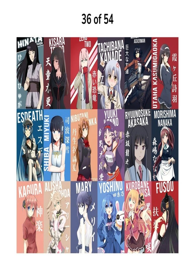 Posters Inc Pack Of 54 Anime Waifu Posters,Wall Decoration Items For Living Room And Kitchen, Cute Wall Posters For Home Decoration items, Gifts For Men And Best Friend, 4x6 Inches Size, 300 GSM Paper - Image 3
