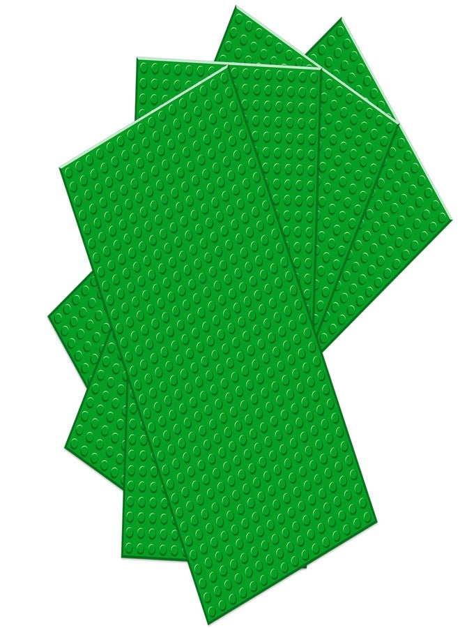BOROLA Classic Baseplates Building Brick -10 "x 5" ，Compatible with Most Major Brand Building Bricks, Used for Substrates for Building Towers, Desktop Bases(4-Pack, Green) - Image 1
