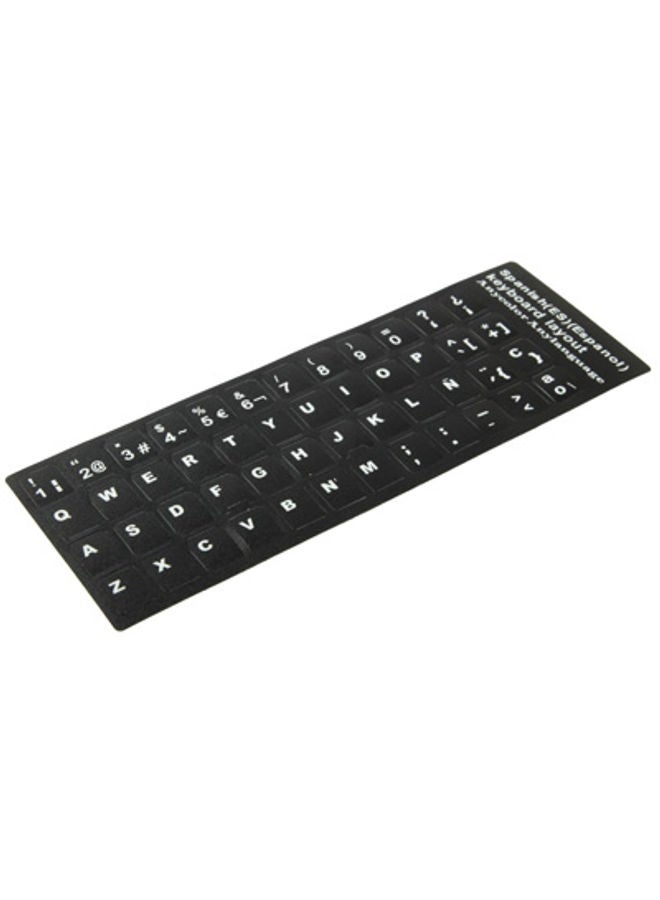 BURAQ Spanish Learning Keyboard Layout Sticker for Laptop / Desktop Computer Keyboard - Image 3