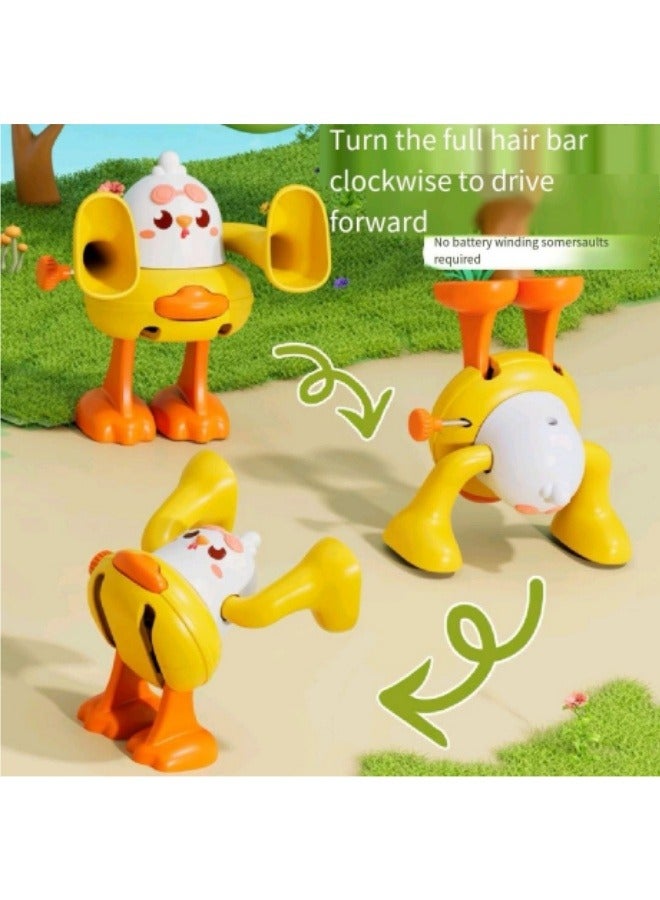 Cute Little Chicken Clockwork Somersault Toy  - Image 3