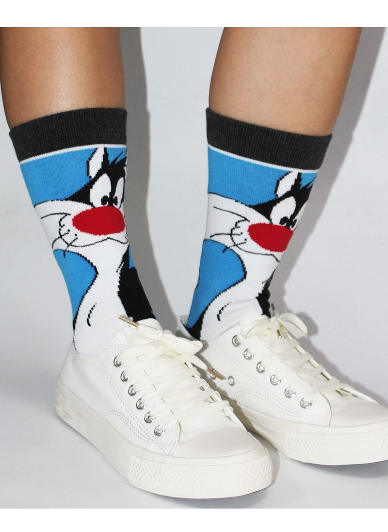 SYOSI - Funny Cartoon Socks Men 5 Pack Colorful Crazy Cute Character Patterned Cotton Novelty Dress Crew Socks Women Size 9-12 - Image 1