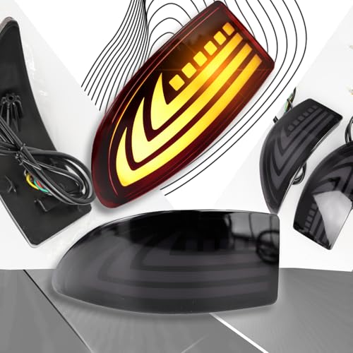 PGTOPONE Upgrade LED Rear Bumper Reflectors Light Fog Brake Tail Lamps Compatible with Lexus Gen2 2006-2012 IS IS250 IS300 IS350 IS200t is-F Replace OEM Stock Reflector Turn Signal Light (Smoked) - Image 5