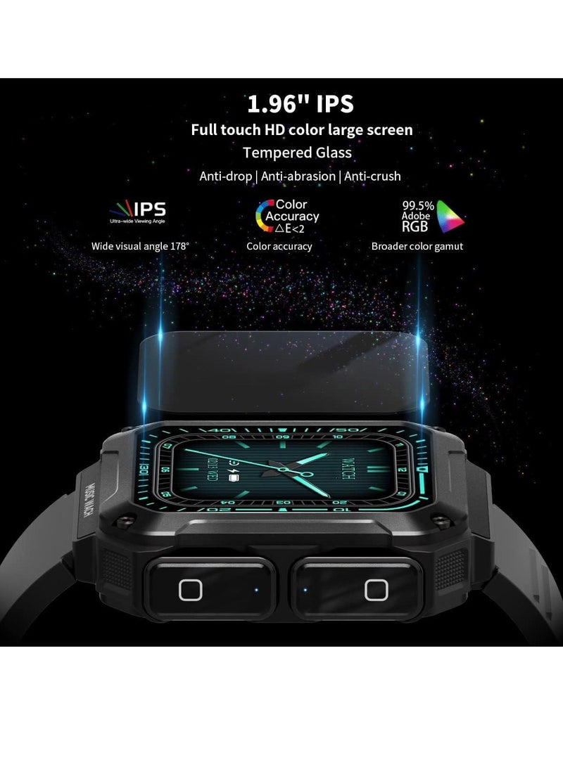 Excefore Smart Watch with Earbuds,Watch Buds Smartwatch,3 in 1 Smart Watch Buit-in 4GB Memory,1.96" Smartwatches (Call Receive/Dial), Waterproof, Recording, Sleep Monitor, Fitness Tracker for iOS Android - Image 4