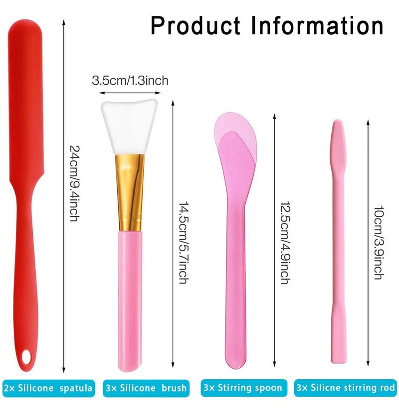 EGOSKY Silicone Stir Sticks Kit 16Pcs, Silicone Epoxy Brush, Silicone Stirring Tool, Mixing Spoon, Silicone Scraper DIY Crafts Tool for Resin Epoxy Liquid Paint - Image 2