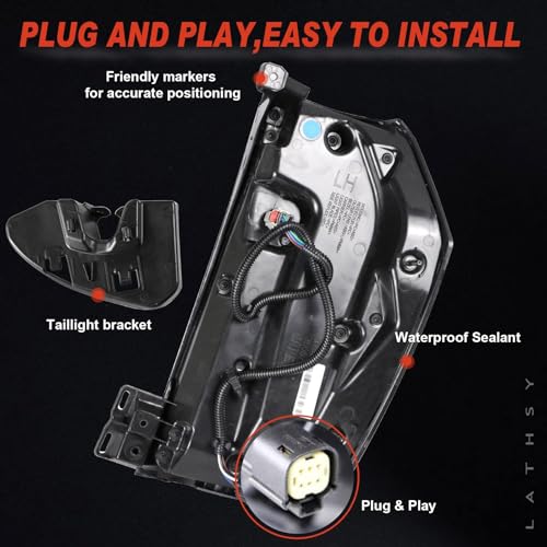 Lathsy Tail Light LED Compatible With 2021 2022 2023 2024 GMC Yukon/Yuon XL Outer Left Driver Side Taillight Replace 84816392 - Image 5