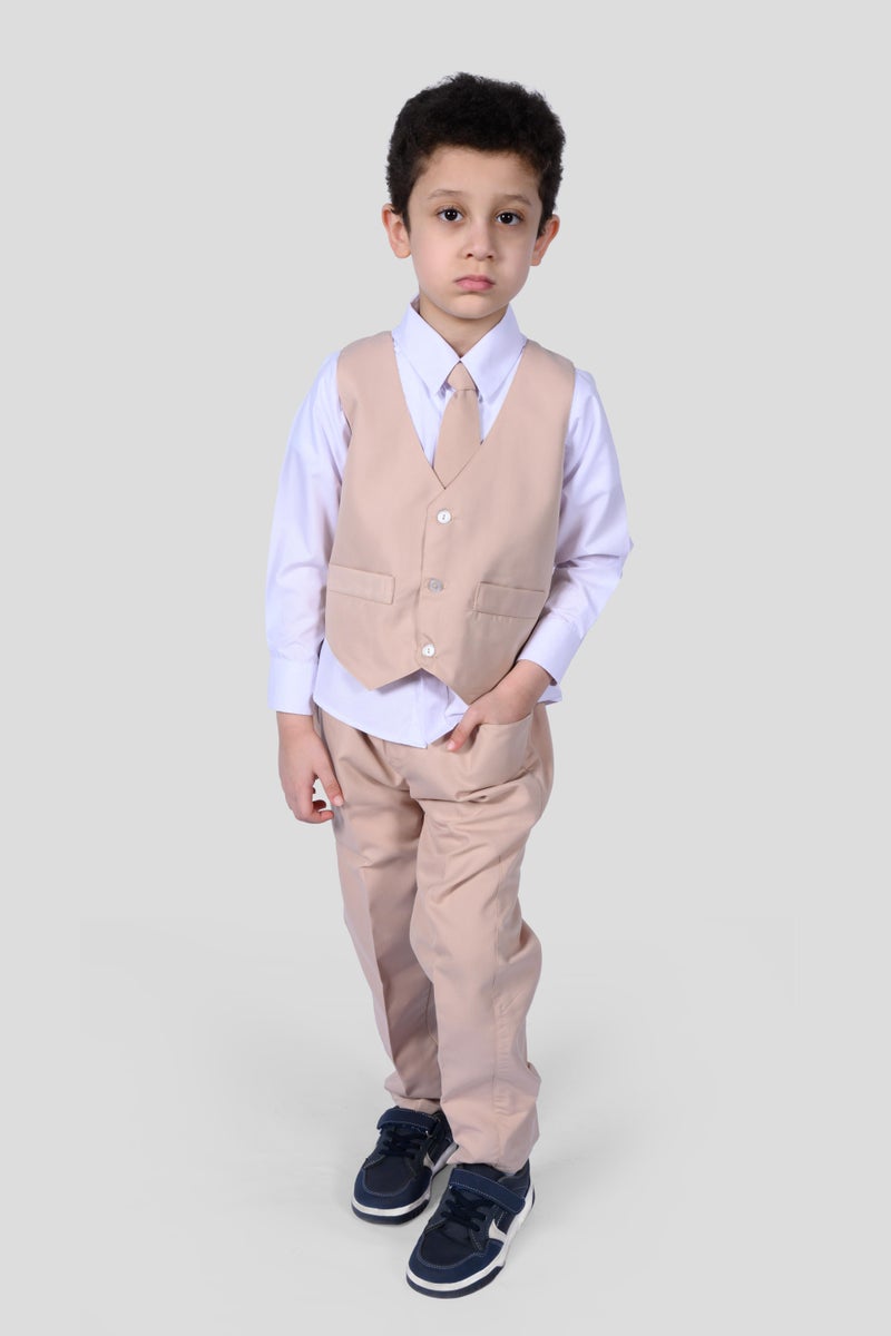بدلة روضة أولاد بيج 4 قطع - Image 1