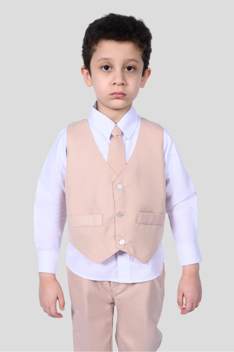 بدلة روضة أولاد بيج 4 قطع - Image 3