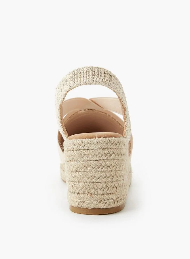 Peppermint Beige Women Wedge Heel Slingback Espadrilles for Women | Best Price UAE