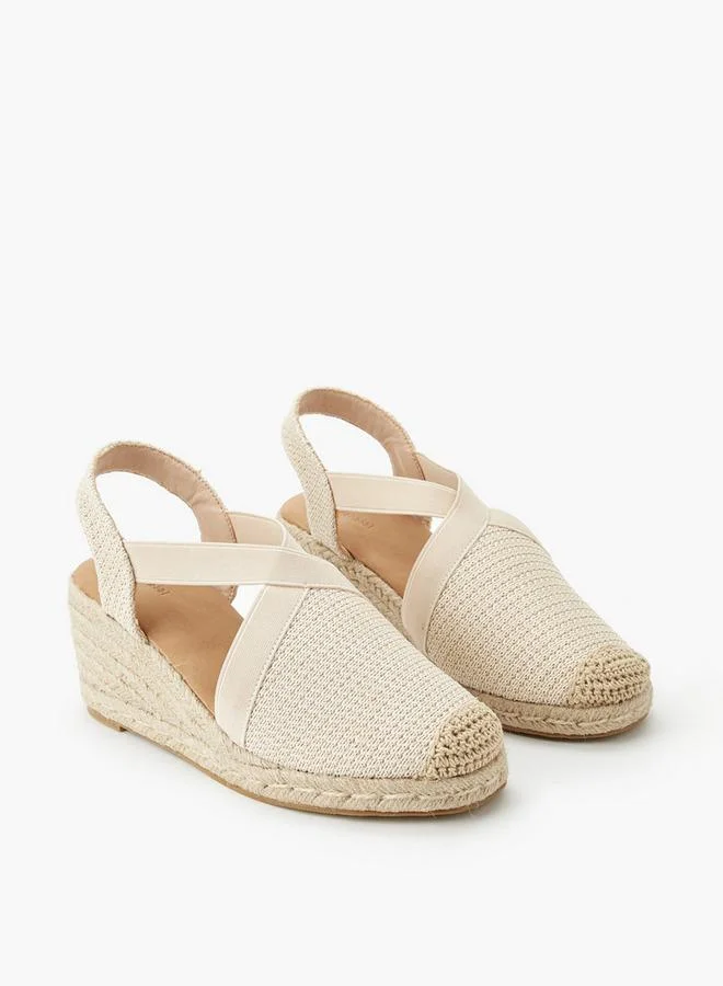 Peppermint Beige Women Wedge Heel Slingback Espadrilles for Women | Best Price UAE