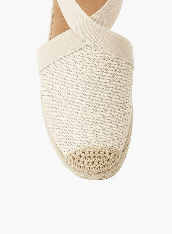 Peppermint Beige Women Wedge Heel Slingback Espadrilles for Women | Best Price UAE