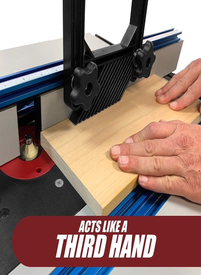 فولتون لوح ريش فاخر فردي من Fulton مع قضيب قفل ميتري من الألومنيوم ومسامير تثبيت على شكل حرف T للتركيب في فتحة المسار أو الميتر، مثالي لمنشارات الطاولة وطاولات التوجيه ومنشارات الشريط - Image 2