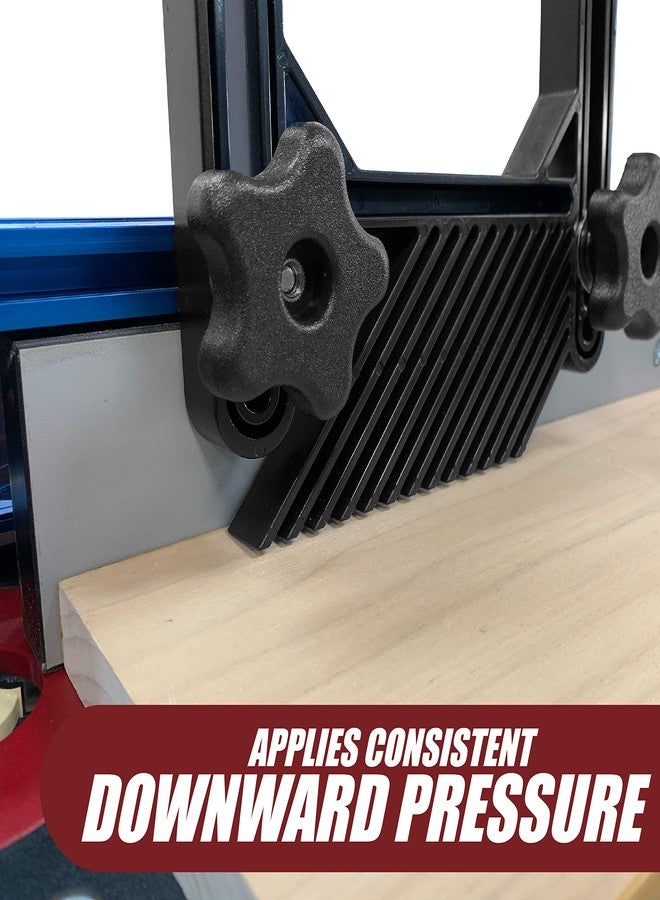 فولتون لوح ريش فاخر فردي من Fulton مع قضيب قفل ميتري من الألومنيوم ومسامير تثبيت على شكل حرف T للتركيب في فتحة المسار أو الميتر، مثالي لمنشارات الطاولة وطاولات التوجيه ومنشارات الشريط - Image 4