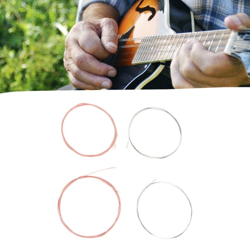 Mandolin Strings: 8Pcs Stainless Steel Set - Durable Material Clear Sound Quality Easy Installation Replacement Parts for Mandolin Players - Image 4