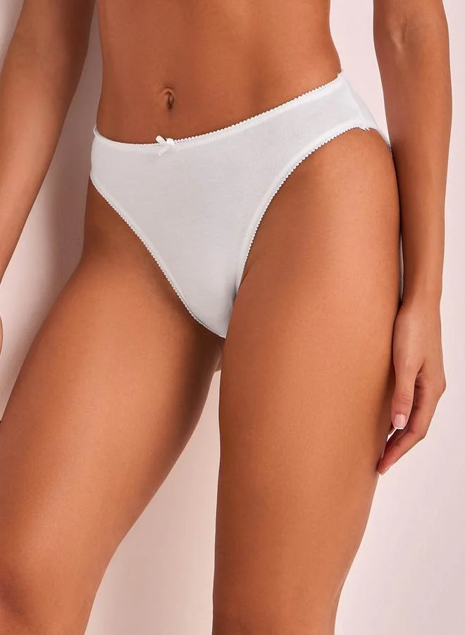 سبلاش فيڤ Set of 5   High Leg Briefs Bow Accent