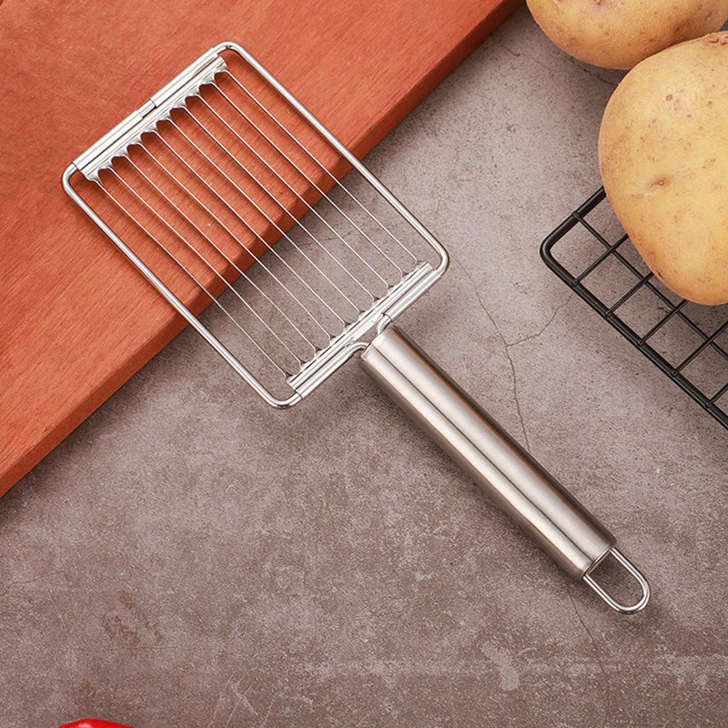 Stainless Steel Tomato Potato Slicer With Ergonomic Handle Kitchen Cutting Tool - Image 3