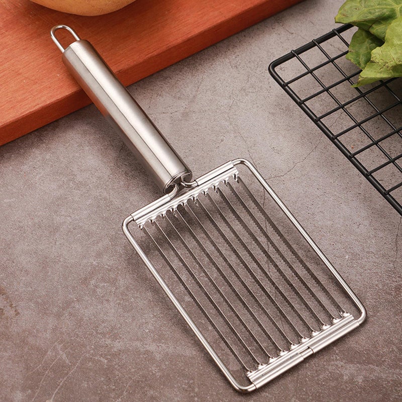 Stainless Steel Tomato Potato Slicer With Ergonomic Handle Kitchen Cutting Tool - Image 4