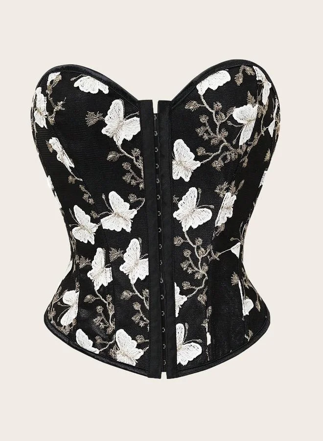 تايك تو Butterfly Jacquard Body Corset Shaping Top