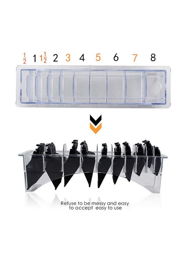 Beaupretty Eaupretty Guide Comb Storage Box Rectangular Plastic Blade Guide Comb Organizer Limit 10 Grid Comb Box Case For Barbershop - Image 4