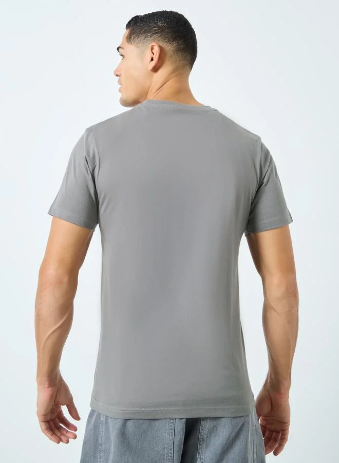Styli Styli Pure Cotton Compact Jersey Regular T-Shirt