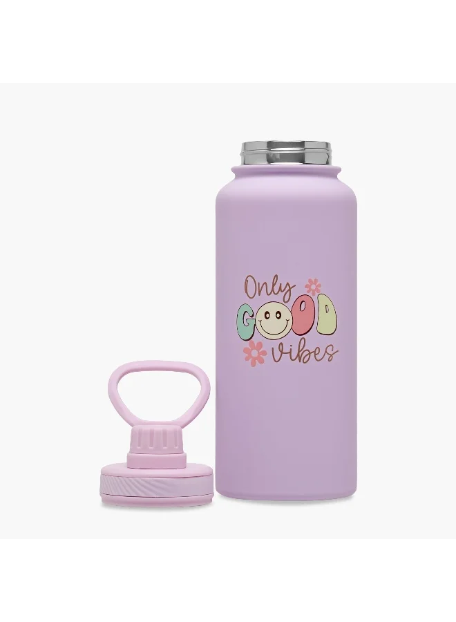 لايف ستايل Only Good Vibes Print Water Bottle - 1 L for Kids