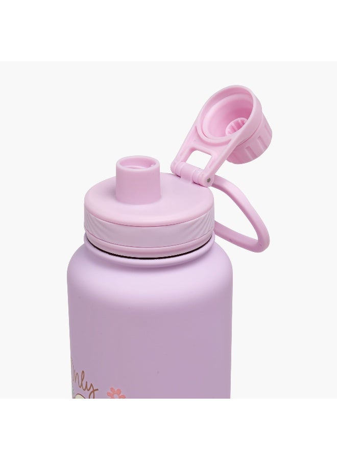 LIFESTYLE Only Good Vibes Print Water Bottle - 1 L for Kids - Image 4