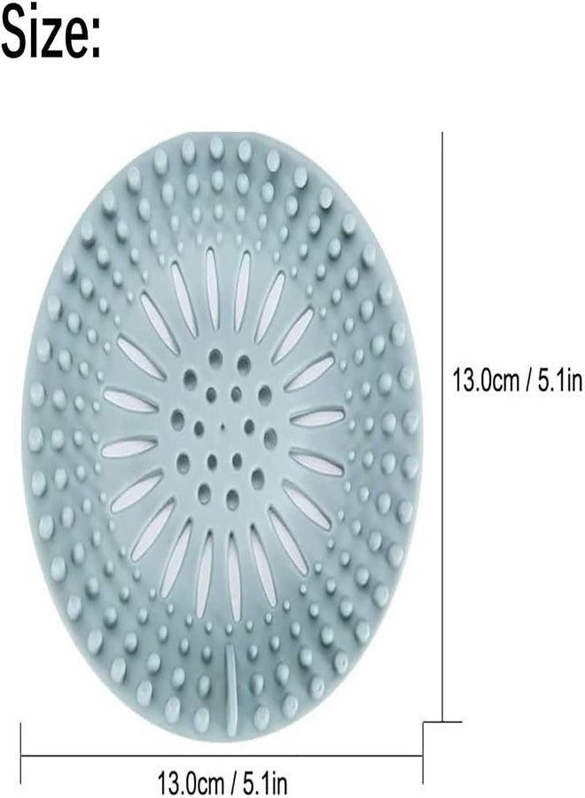 KIPSOME Drain Hair Catcher, Durable Silicone Hair Stopper for Shower Drain Cover Bathroom Tub, Drain Strainer to Catch Hair and Clean Suit for Bathtub (Set of 4) - Image 3