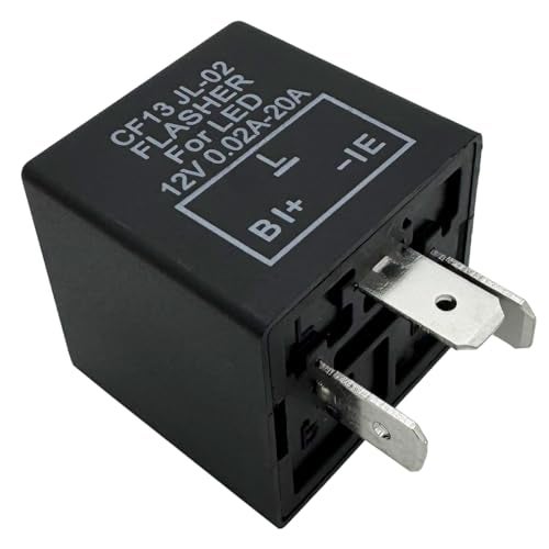irhapsody 3-pin LED Flasher Relays CF13, Fixed 12V Electronic Blinker Relay, Pack of 2 - Image 2