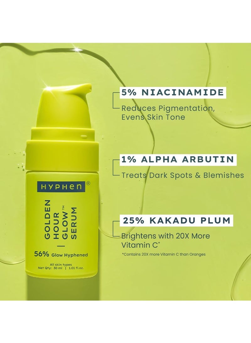 هايفن سيروم هايفن لتفتيح البشرة، ٥٪ نياسيناميد، ١٪ ألفا أربوتين | مع ٢٥٪ كاكادو بلام - سيروم فيتامين سي أكثر بعشرين مرة لبشرة متوهجة | ٥٦٪ مكونات متوهجة للبقع الداكنة والتصبغات | لجميع أنواع البشرة - ٣٠ مل - Image 3