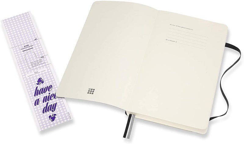 MOLESKINE Expanded Notebook Large Size Plain Pages Black Soft Cover 400 Pages - Image 3