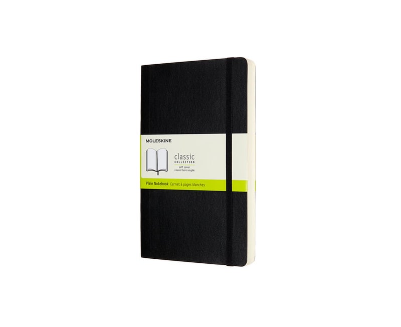 MOLESKINE Expanded Notebook Large Size Plain Pages Black Soft Cover 400 Pages - Image 1
