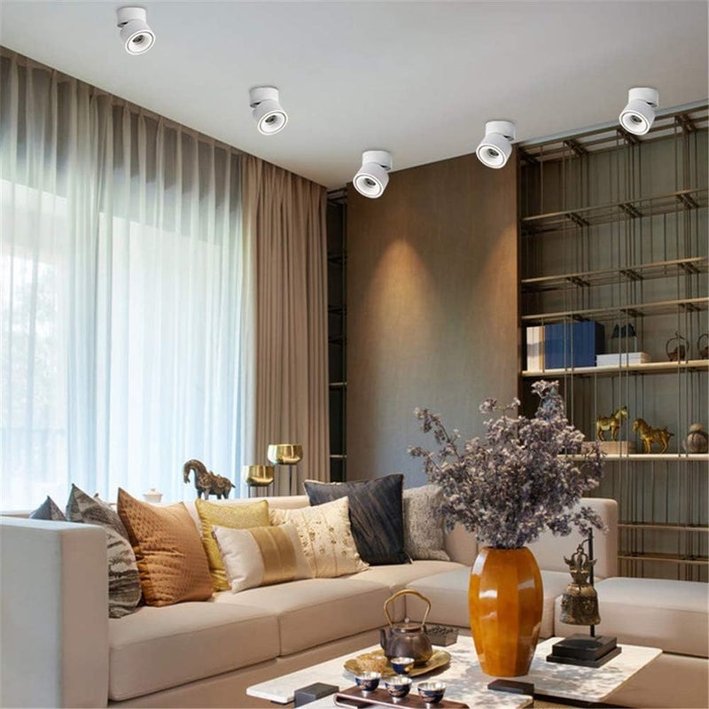 Vrnzau LED Ceiling Spotlight - 360° Adjustable Wall Light with Warm White 3000K - Image 2