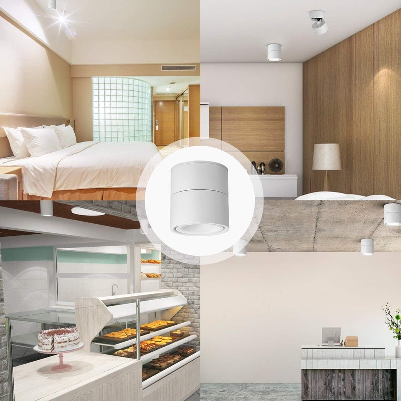 Vrnzau LED Ceiling Spotlight - 360° Adjustable Wall Light with Warm White 3000K - Image 4