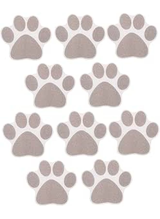 10pcs Non Slip Peel and Stick Bathroom Decals Shower Tub Wall Stickers White - Image 1