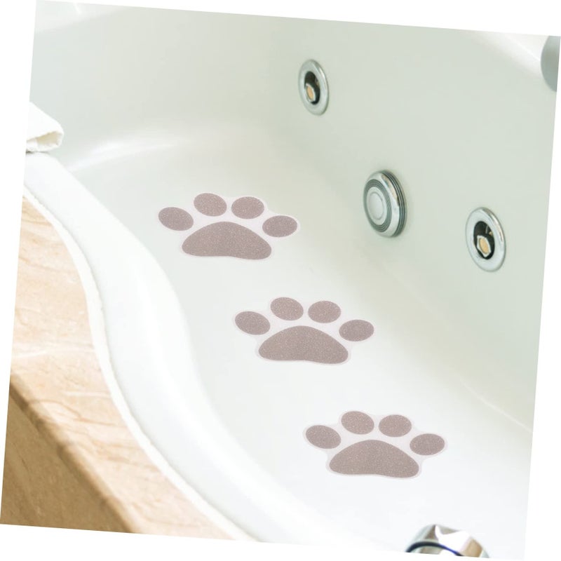10pcs Non Slip Peel and Stick Bathroom Decals Shower Tub Wall Stickers White - Image 3