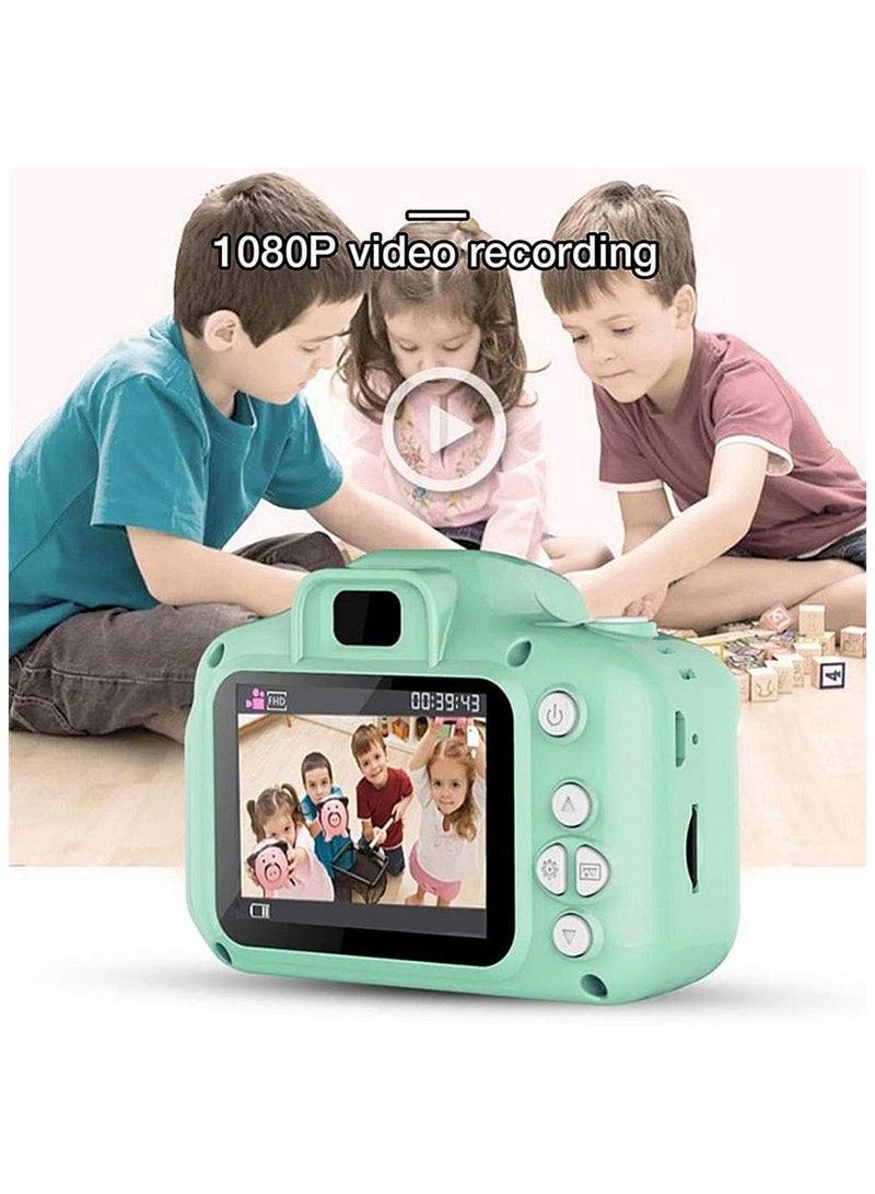 لعبة كاميرا رقمية للأطفال مع بطاقة ذاكرة وقارئ بطاقات سعة 32 جيجابايت (وردي)، هدايا للأطفال الأولاد والبنات، كاميرا رقمية صغيرة قابلة لإعادة الشحن من السيليكون مقاومة للصدمات للأطفال - Image 3