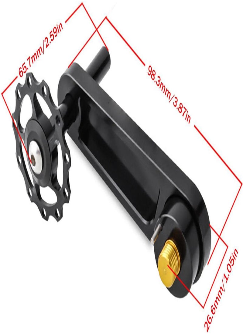 Bike Chain Guide - MTB Cycle Single-speed Chain Tensioner - Anti Skidding Auxiliary Device with Hollowed Single Disc Sprocket - Adapt to 13 to 23T Mountain Bicycle