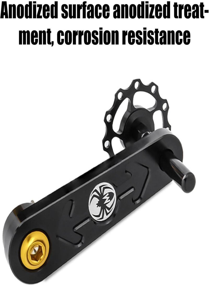 Bike Chain Guide - MTB Cycle Single-speed Chain Tensioner - Anti Skidding Auxiliary Device with Hollowed Single Disc Sprocket - Adapt to 13 to 23T Mountain Bicycle