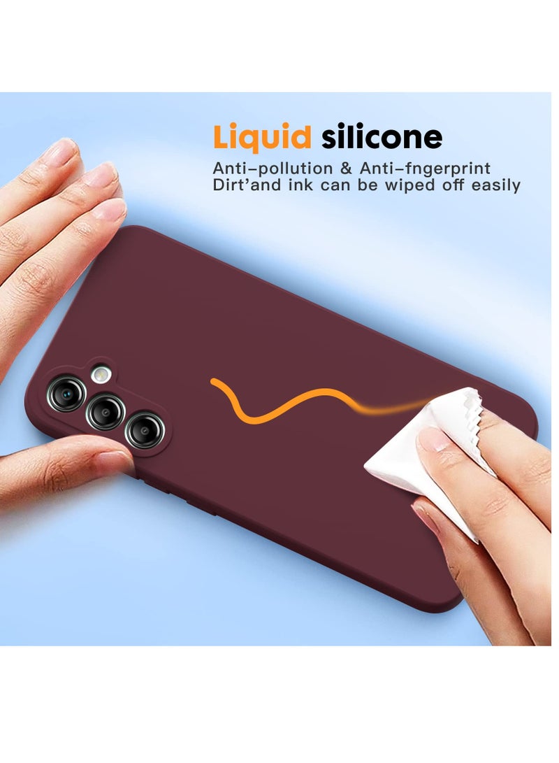 بورتوني جراب Samsung Galaxy A34 5G مع أفلام حماية مزدوجة الشاشة غطاء واقٍ من السيليكون السائل الناعم المقاوم للصدمات - Image 3